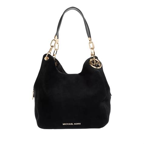 michael michael kors lillie lg chain shoulder bag black|Lillie Large Logo Shoulder Bag .